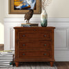 U_Style 27.6 Inch Painted Nightstand with Pull-Out Tray and 3 Drawers, Brown | U_Style Table de Nuit Peinte 27.6 po avec Tiroir Coulissant et 3 Tiroirs, Brun