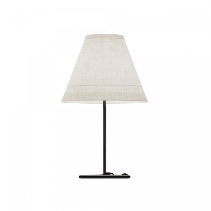 23\" Black Angular Base Table with Conical Shade