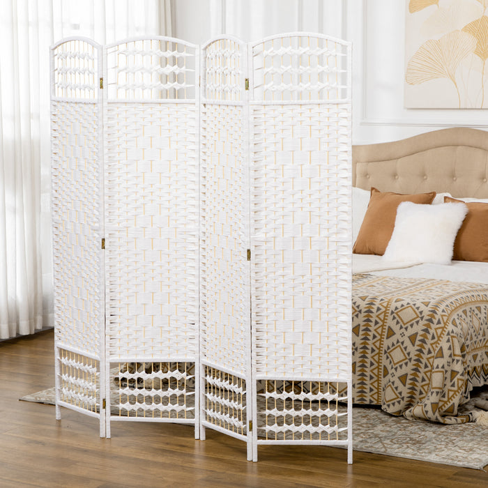 Homcom 4 Panel Folding Room Divider 5.6 Ft Privacy Screen Panel