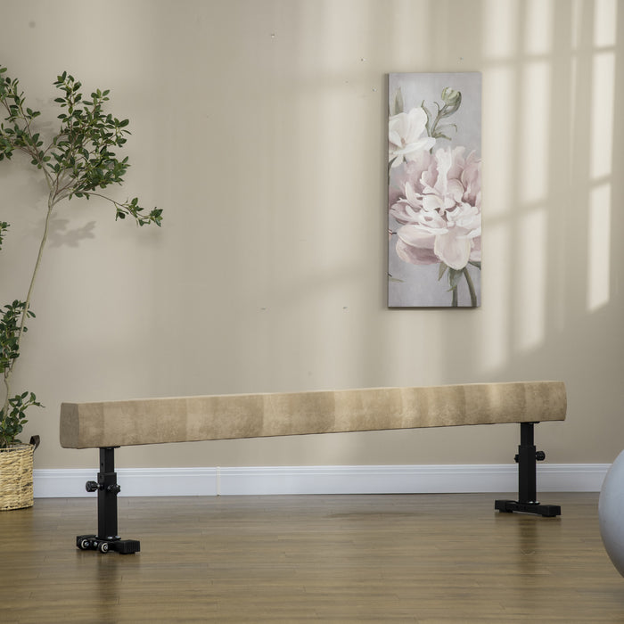 Soozier Adjustable Balance Beam Gymnastics Beam With Wheels For 8-12 Years