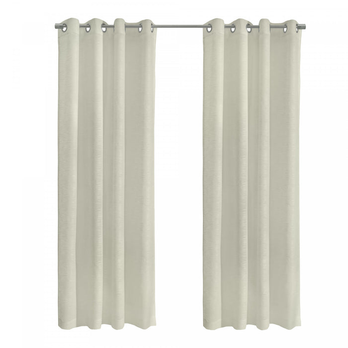 Habitat Boucle Off White Sheer Grommet Curtain Panel - 52 x 95