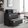 HOMCOM Lateral File Cabinet Steel Filing Cabinet for A4 Letter Legal Black
