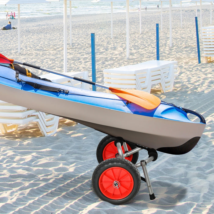 Soozier Rolling Kayak Cart Boat Canoe Carrier Tote