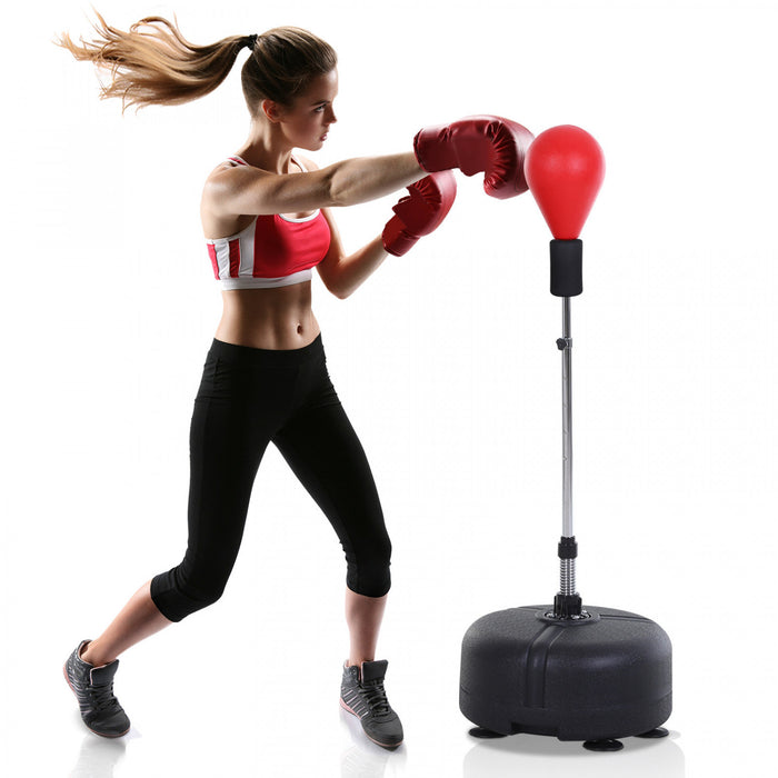 Soozier Punching Bag, Boxing Bag Set With 6 Suction Cups And Boxing Gloves