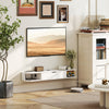 HOMCOM 47" Floating TV Stand, Wall Mounted Media Console, White
