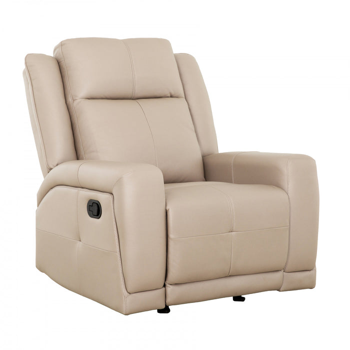 Hollis 37 in. Upholstered Rocker Recliner Chair - Taupe