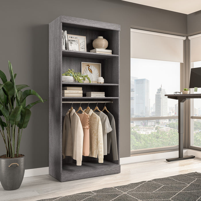 Bestar Pur 36 W Closet Organizer - Bark Grey