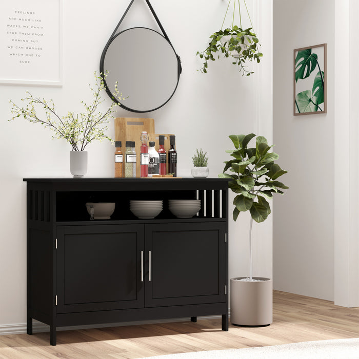 HOMCOM Kitchen Sideboard, Buffet Cabinet, Wooden Storage Console Table