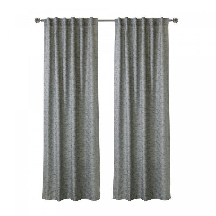Habitat Odessa Grey Light Filtering Dual Header Curtain Panel - 52 x 108
