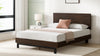 Tricia Wood Platform Bed with Headboard in Dark Brown - King Size | Tricia lit plateforme en bois avec tête de lit brun foncé - Très grand