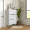 HOMCOM Shoe Storage Cabinet with 3 Flip Drawers for 18 Pairs of Shoes White