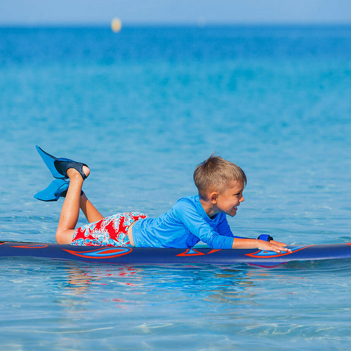 Costway 6' Surfboard Foamie Body Surfing Board W/3 Fins & Leash For Kids Adults