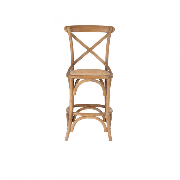 Roxy Solid Wood Counter-Height Stool - Grey