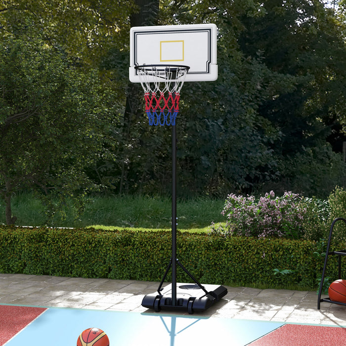Soozier Basketball Hoop Outdoor With Wheels, 6-7ft Height Adjustable