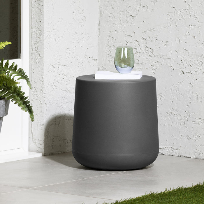 Dalya Round Outdoor Side Table Dark Gray - South Shore Coffee Table