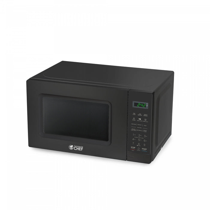 CHM Series Commercial Chef 0.7 Cu. Ft. Countertop Microwave Oven, CHM7MB, Black Countertop Microwave Less 1cuft