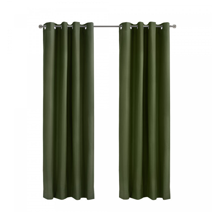 Thermaplus Alpine Olive Blackout Grommet Curtain Panel - 52 x 108