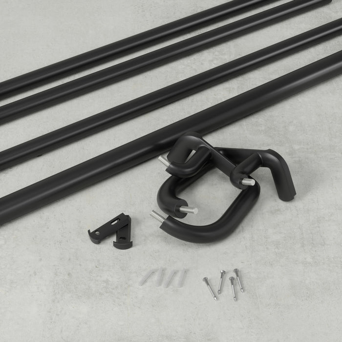Umbra Twilight Matte Black Expandable Double Blackout 3/4\" Curtain Rod - 30\"-84\" 