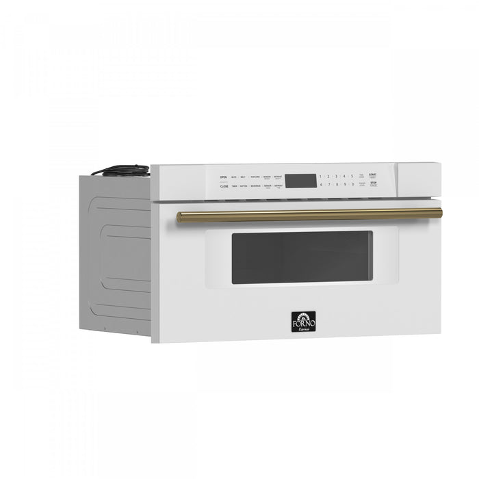 Forno Capoliveri Espresso 30-Inch Microwave Drawer, White, 1.2 cu.ft - FMWDR3000-30WHT