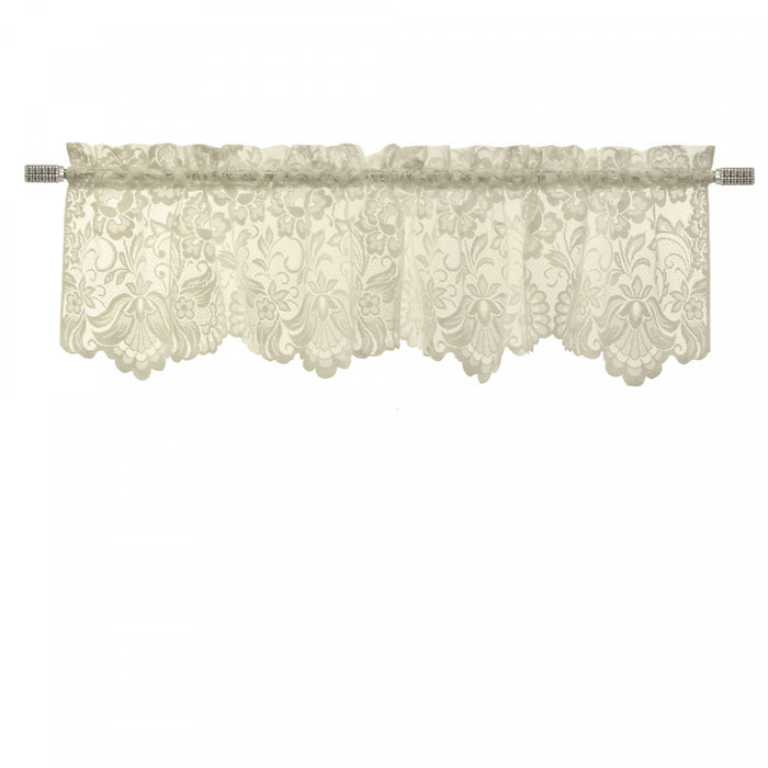 Habitat Limoges Ivory Sheer Rod Pocket Flat Valance - 55 x 15