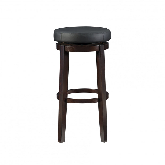 Maya Faux Leather Barstool - Black