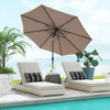 Costway 10ft Patio Umbrella Outdoor W/ 59 LBS Heavy-Duty Round Umbrella Stand