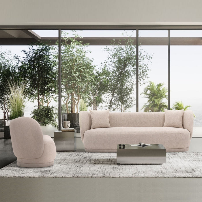 Siri Modern 2-Piece Sofa Set in Wheat