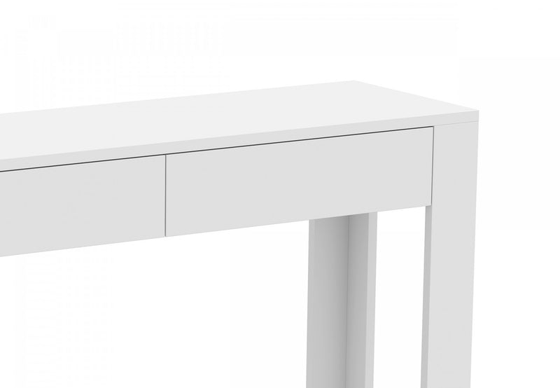 40” Console Table With 2 Drawers And Shelf - White 