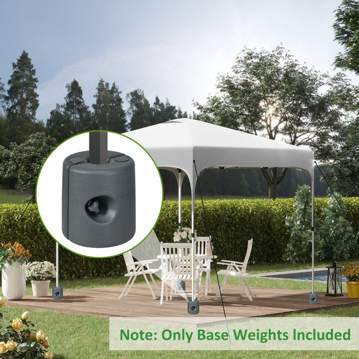 Outsunny Tent Weights Set of 4 for Pop Up Canopy, 106 LBS, Light Grey