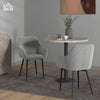 HOMCOM Dining Chairs Set of 2, Upholstered Kitchen Chairs with Backrest