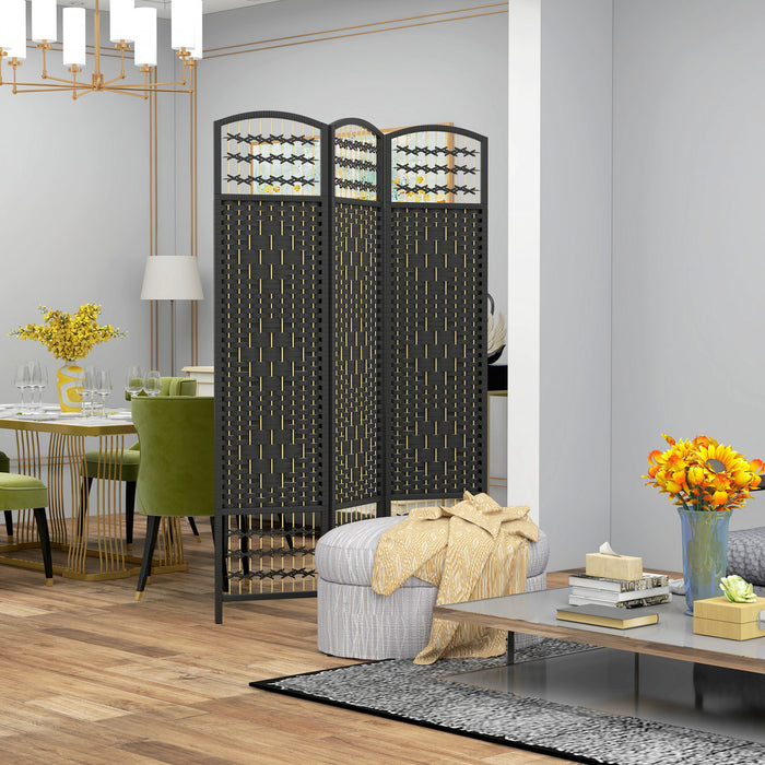 Homcom Folding Room Divider 5.6 Ft Privacy Screen Panel