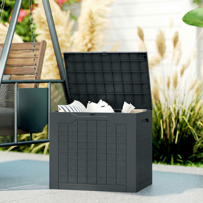 Outsunny 30 Gallon Outdoor Deck Box, Waterproof and UV Resistant Patio Box