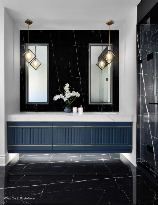 Dainolite Glasgow 1 Light Pendant Matte Black/Vintage Bronze Finish Champagne Glass Lamp