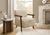 Monarch Specialties - Accent Chair, 31"H, Upholstered, Living Room, Bedroom, Brown Fabric, Brown Walnut Wood | Monarch Specialties - Chaise D'Appoint, 31"H, Rembourre, Salon, Chambre A Coucher, Marron, Bois Noyer Brun