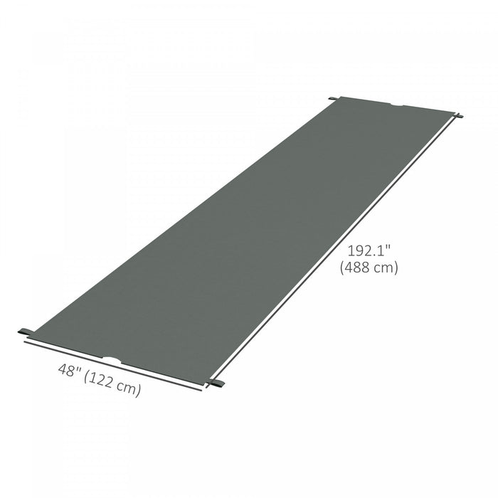 Outsunny 2 Pcs 16 X 4ft Pergola Shade, Uv Protection Pergola Canopy, Dark Grey