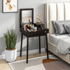 HOMCOM Modern Vanity Desk with Flip-up Mirror and 2 Drawers for Bedroom