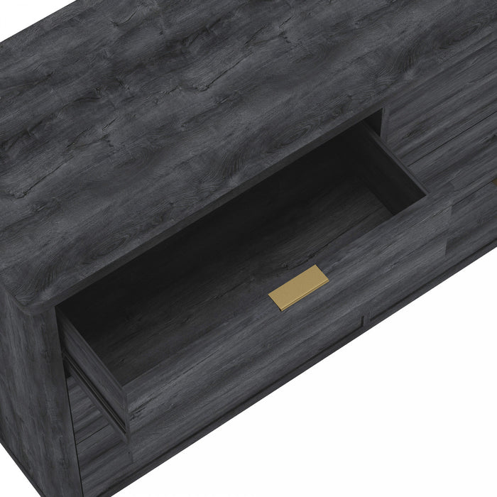Evelyn Modern 60\" Dresser in Charcoal Gray (6-Drawer)