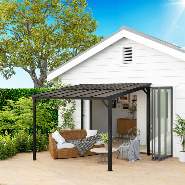 Outsunny 10' X 10' Pergola, Upf 50+ & Waterproof Polycarbonate Gazebo