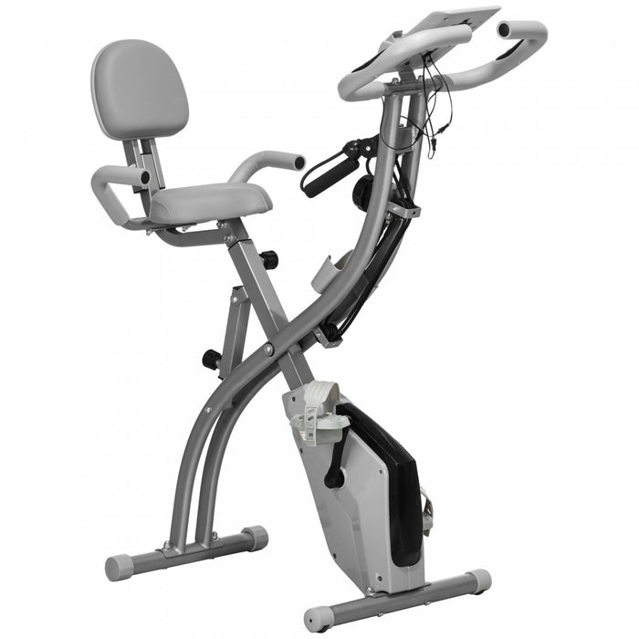 Soozier 3 In 1 Folding Exercise Bike W/ 8-level Magnetic Resistance, Grey