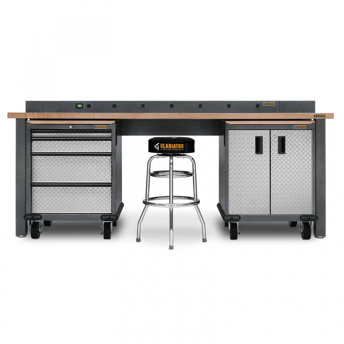 Gladiator 6' Wide 9-Outlet Workbench Powerstrip - Hammered Granite