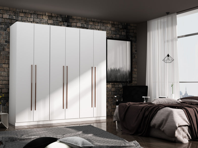 Gramercy Contemporary Modern 82\" Wardrobe Closet in White