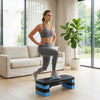 Soozier Aerobic Exercise Step Platform, 4"/6"/8" Height Adjustable Aerobic Stepper with Risers, Workout Stepper for Home Gym, Men, Women, Cardio Fitness, Strength Training, Blue