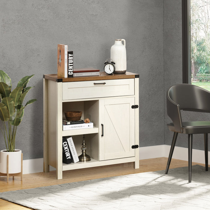 HOMCOM Sideboard Buffet Cabinet, Farmhouse Kitchen Storage Cabinet