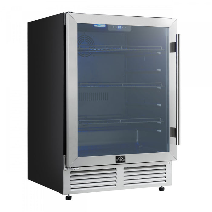 Forno Frescolino 24\" Beverage Cooler, Stainless Steel, 188 Can Capacity, -FWCDR6665-24S