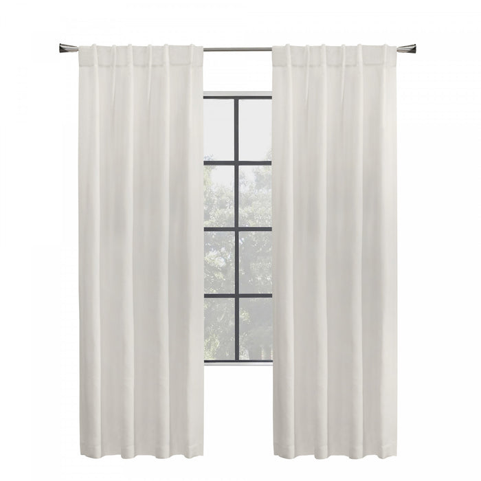 Habitat Mulberry White Light Filtering Dual Header Curtain Panel - 54 x 95