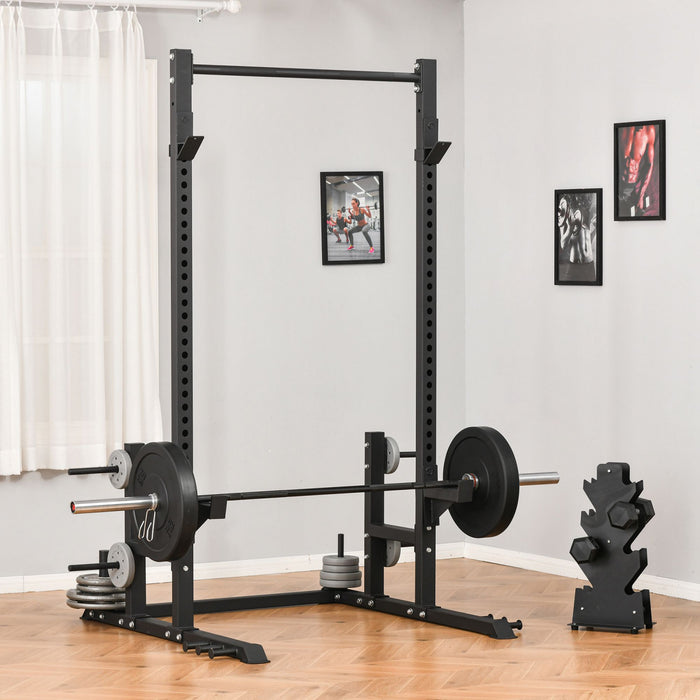 Soozier Heavy Duty Multi-function Power Tower Exercise Workout Station Strength Training W/ Stand Rod For Home Gym