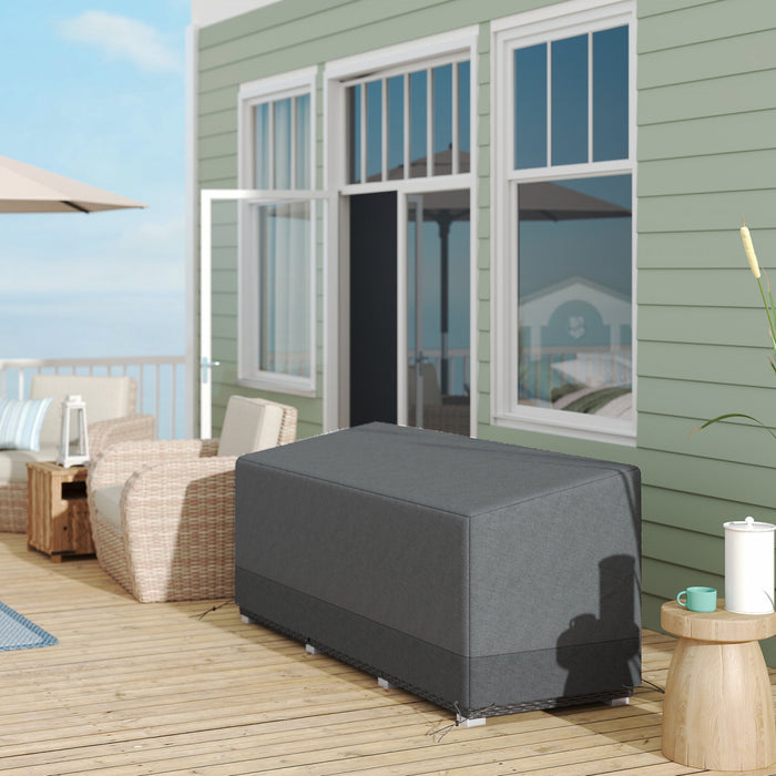Outsunny Patio Furniture Covers Waterproof 600D, 75\" x 28.3\" x 29.9\", Grey