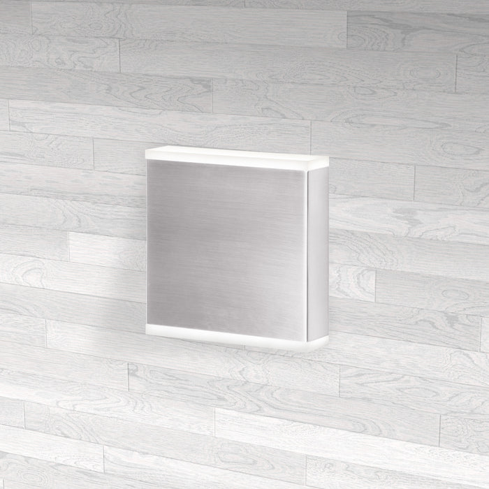 Dainolite Emery LED Wall Sconce 15w Satin Chrome Frosted Acrylic Diffuser Lamp