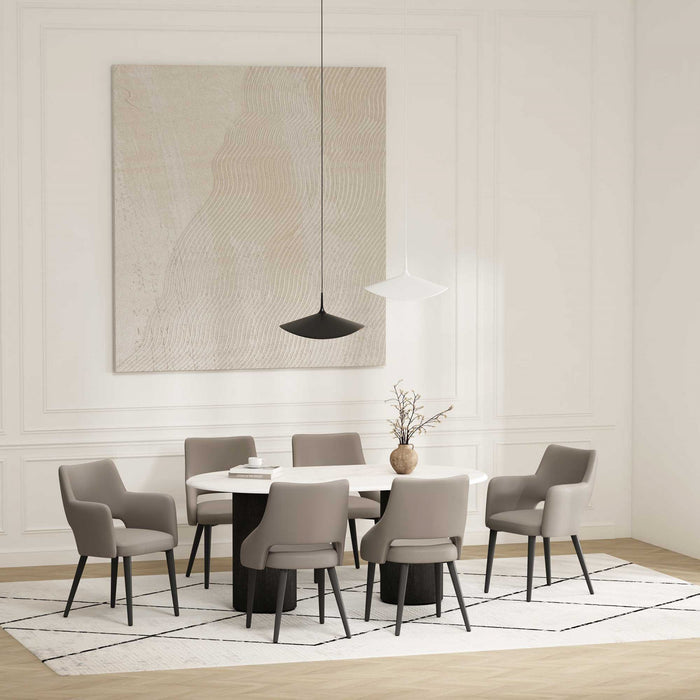Tremont Modern 6-Piece Dining Chair Set in Taupe