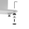 Kanto SX26 26" Fillable Speaker Stands with Isolation Feet and Fillable Channel - Pair, White | Pieds d'enceintes Kanto SX26 26" remplissables avec pieds isolants et canal de remplissage - paire, blanc
